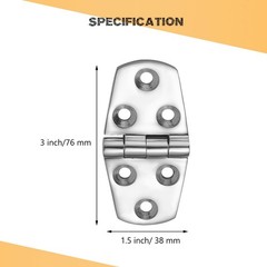 316 Stainless Steel Boat Hatch Hinges Marine Grade Deck Cabinet Door 6 PCS