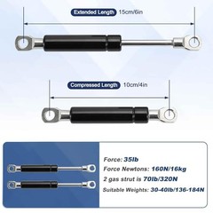 /150mm 35Ib/160N/16kg Gas Springs, 6″ Gas Struts Hydraulic Lift 6inch 35lb