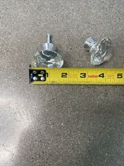 Set Of 2 Crystal Man Made material) Drawer Or Cabinet door knobs 2 inch