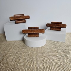 Rustic Wooden Drawer Pulls Set of 3 Single Hole Cabinet Knobs Rustic Cabin