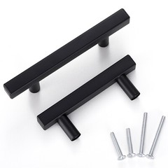 1-100Pack Kitchen Square Cabinet Handles T Bar Drawer Pull Knobs Stainless Steel