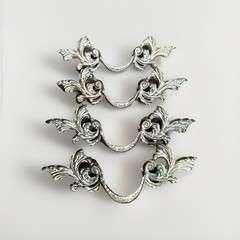 VTG French Provincial Drawer Pull Handles Set of 4 Shabby Chic Hardware
