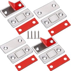4 Pack Ultra Thin Cabinet Door Magnetic Catch for Drawer Adhesive Cabinet Latch
