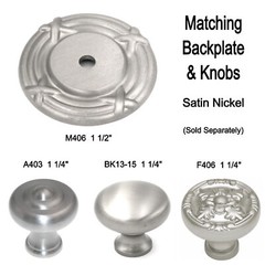 Pack of 10 F406 Satin Nickel 1 1/4″ Solid Brass Cabinet Knobs Keeler Richelieu