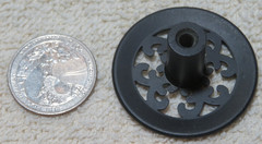 BLACK ORNATE Cabinet Knob Round Drawer Antique Style Set Of 10 Knobs