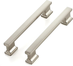 Brushed Nickel Cabinet Pulls, 5 Inch (128Mm), 10 Pack, Heavy Duty | Kitchen Draw