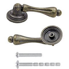 Bonsicoky 6Pcs Antique Bronze Tear Drop Pulls, Vintage 1.77 inches,