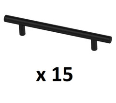*3 5-PACKS* Franklin Brass Sold 5-1/16 in. Matte Black Antimicrobial Bar Pulls