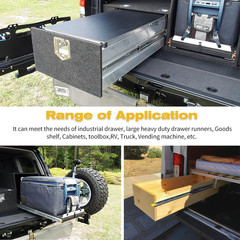 Locking Heavy Duty Drawer Slides Full Extension 12–60 Inch 500 LB | Side Mount L