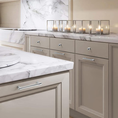 20 Pack Polished Chrome Cabinet Pulls 5 Inch(128Mm) Hole Center Solid Chrome Dra