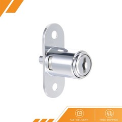 23mm x 19mm Cylinder Zinc Alloy Chrome Finish Plunger Lock, Keyed Alike