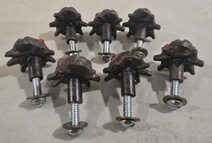 Antique Lady Bug Cast Iron Metal Drawer Pull Handle Cabinet Door Knobs Set of 7