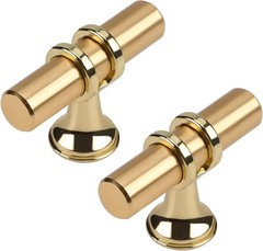 20 Pack Gold Cabinet Knobs, Brushed Brass Cabinet Knobs Kitchen Knobs Champag…