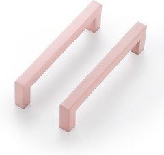 60 Pack Pink 5″ Square Cabinet Handles for Drawers and Cupboards