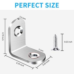 Vicuna R L Bracket Corner Brace Stainless Steel Right Angle Furniture Support
