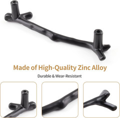 10 Pack Twig Branch Drawer Handles Black Tree Branch Cabinet Pulls, 3-3/4 Inc…
