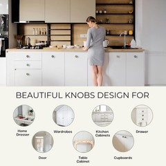 Set of 4 Ceramic Knobs for Cabinets and Drawers, Handmade Cupboard Door Knobs…
