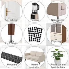 Nogeqi 320PCS Small Felt Pads, 3/8″ Round Felt Dots with Adhesive Backing,