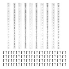 18×1.2 Inch Heavy Duty Piano Hinge, 10Pack Hinge with Hole for Piano,Silver