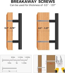 Timeless 5 Inch Matte Black Cabinet Handles – Durable Stainless Steel, 30 Count