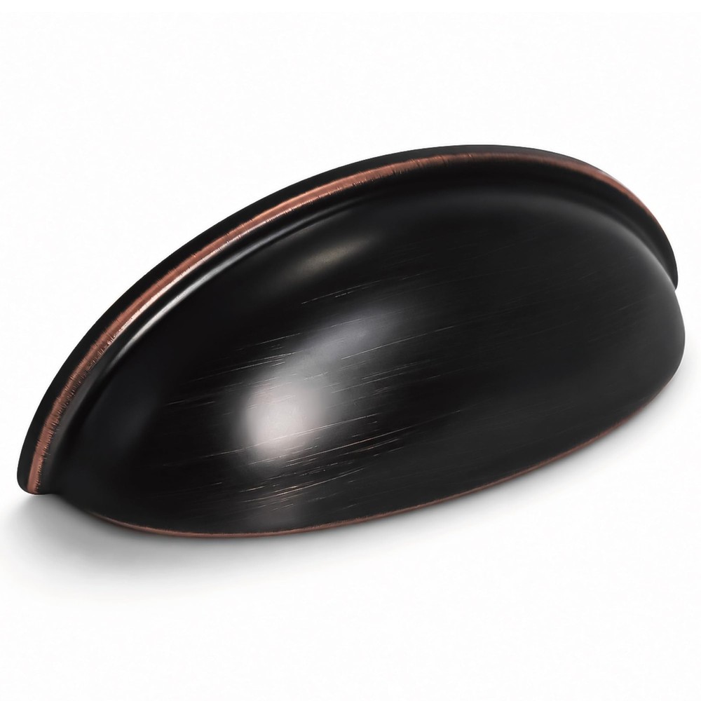 6 Pack 3 Inch Hole Centers Oil Rubbed Bronze Drawer Bin Cup Pulls Dresser Pul…