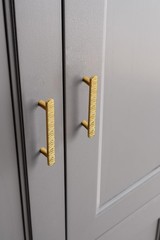 3-3/4 Inch 96mm Hole Centers Gilded Ray Cabinet Handles Gold 6 Pack Hardware