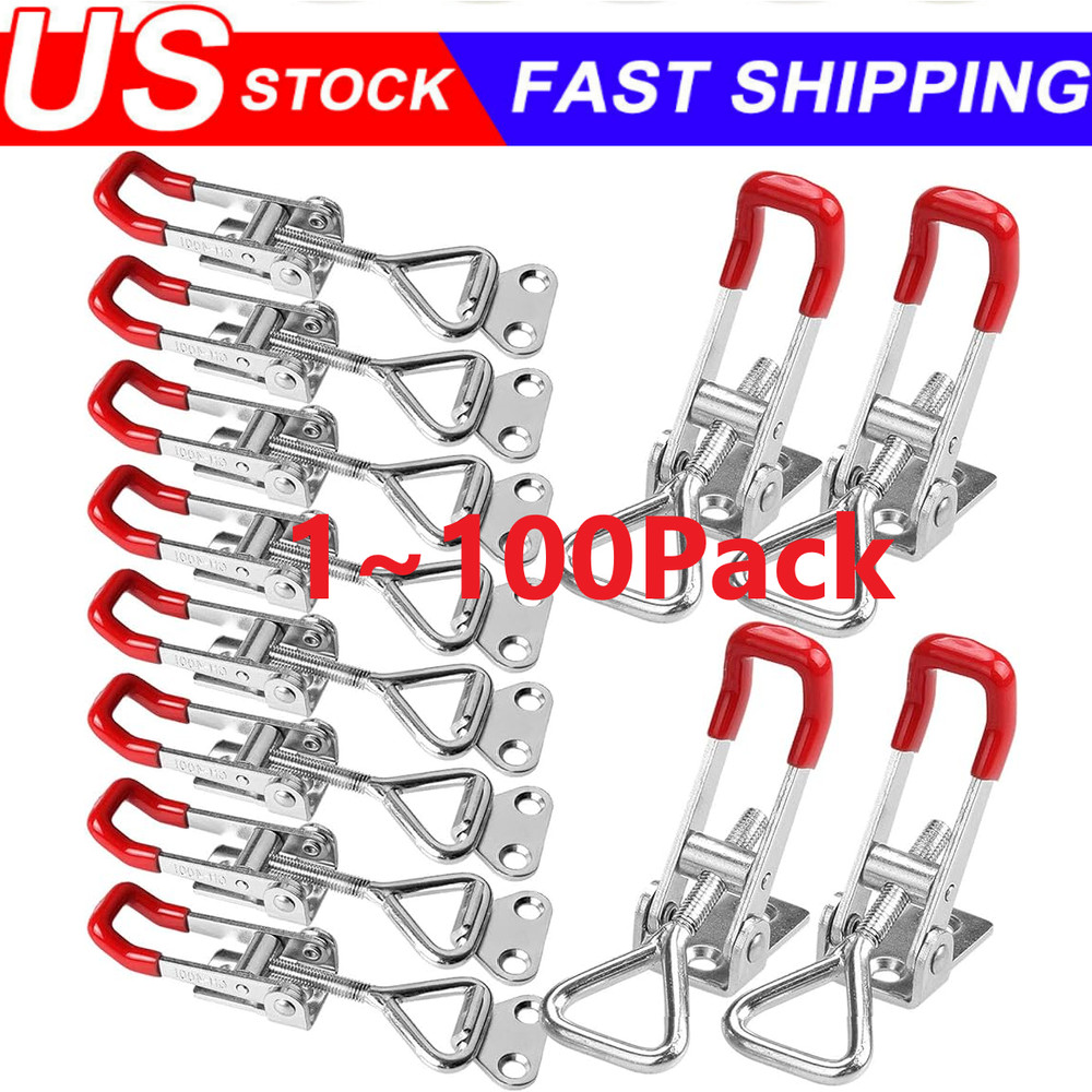 Heavy Duty Steel Toggle Latch Catches Adjustable Lock Clamp For Boxes Case New