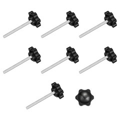 8Pcs Clamping Screw Knob, M4 x 45mm Hex Shaped Star Knob, 25mm Dia