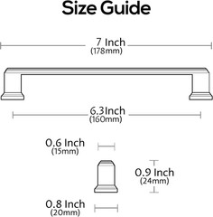 Polished Chrome Cabinet Pulls – 10 Pack, 6-1/4 Inch Handles for Kitchen & Drawer