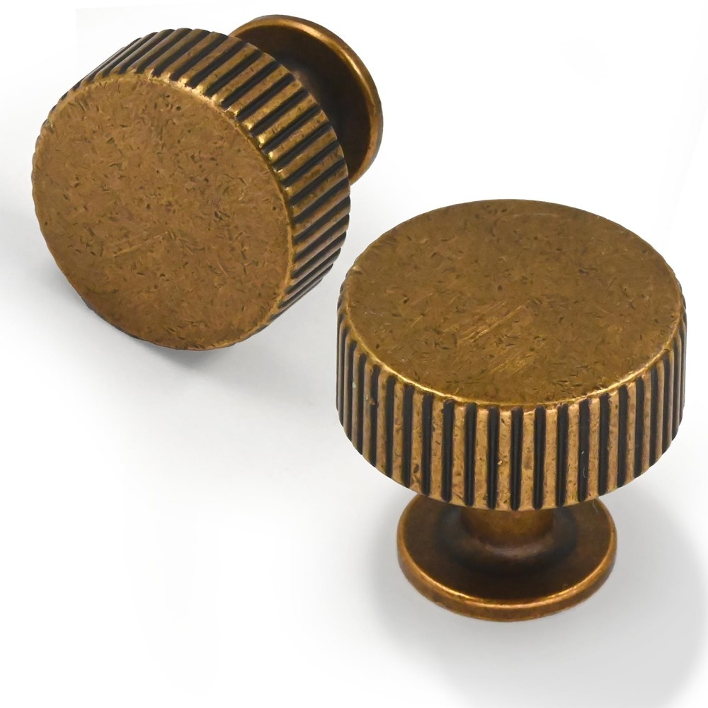 10 PCS Antique Brass Kitchen Cabinet Knobs Pulls Drawer Hardware Zinc Decor