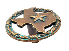Texas Western Star Rustic Cabinet Knob Pull Handle Drawer Knobs Barbwire Edge