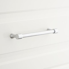 Signature Hardware 4-3/8″ Strasbourg Solid Brass Cabinet Pull Chrome (4-5)