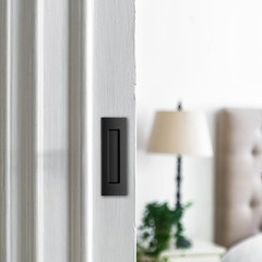 Pocket Door Handles, 2 Pcs 6 Inch Black Recessed Sliding Closet Door Pulls St…