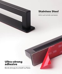 -Pack Adhesive Cabinet Handles Stick On Handle Self Stick Overall Length 6″ 2
