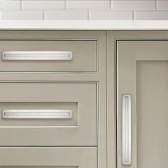 33/4 Inch Hole Center Brushed Satin Nickel Cabinet Pull Backplate 5 Pack