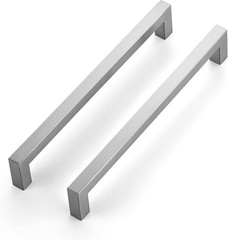 Ravinte 1 Pack 8 Inch Square Kitchen Cabinet Handles Cabinet Pulls Brushed Nicke