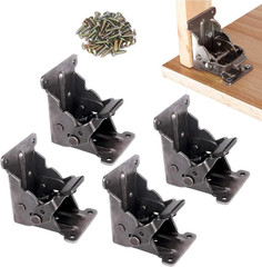 4 Pack Locking Hinge for Folding Table, Heavy Duty 90° Self Locking Brackets
