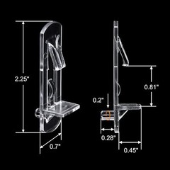 30 Pack Shelf Support Peg, Clear Plastic Cabinet Shelf Pins, Self 5mm*20mm