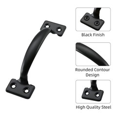 HOME MASTER HARDWARE 20 Pack 6-1/2 inch Gate Pull 6-1/2inch(20Pack), Black