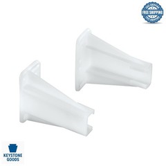 White Nylon Drawer Side Track Brackets – Supports 75 lbs, Easy Install