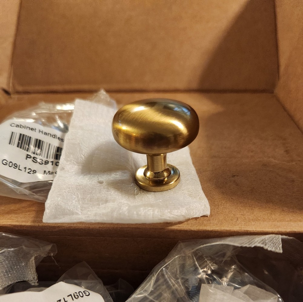 28 Pack Warm Gold Drawer Knob Bath Kitchen Dresser Cabinet Pull Champagne Bronze