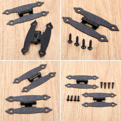 10 Pack Black H Cabinet Hinges Decorative Metal Hinges with Screws for Doors