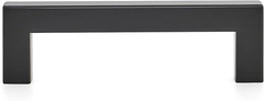 Matte Black Square Cabinet Handles Drawer Pulls 4 Inch 30 Pack | Stainless Steel
