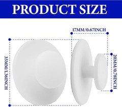 10PCS White Self Adhesive Cabinet Knobs Mini Drawer Handles Stick On Pulls