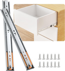 22″ Soft Close Drawer Slides, 5 Pairs, 100LB Capacity, Full Extension