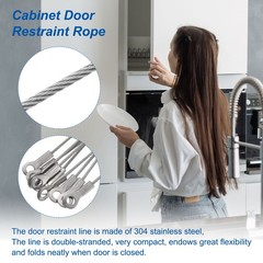 20Pcs 12″ Cabinet Door Restraint with Screws Door Protector Hinge Limiter