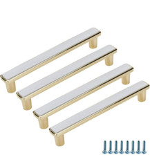 Marble Drawer Pulls, Gold Accents 5.04″ (5.67″ overall) Zinc Aluminum Alloy