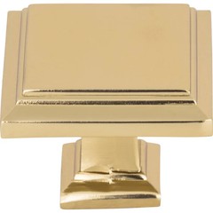 Sutton Place Square Knob French Gold (shiny gold) 1 1/4 inch