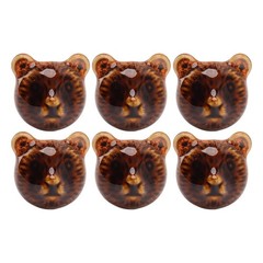 6PCS Bear Door Knobs Ceramic Cabinet Knobs Handles Zinc Alloy Drawer Pulls To…