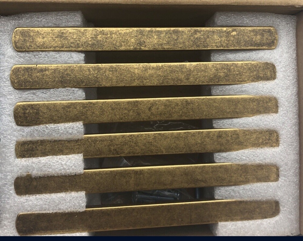 Brass Zinc Alloy Rectangular Cabinet Handles – 5.03”128mm Hole…Retro Antique